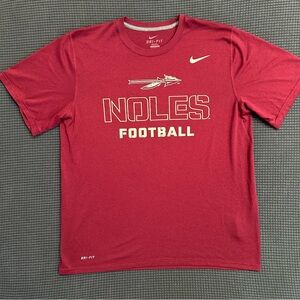 Nike Dri Fit Florida State Seminoles Noles Football Shirt Men Large FSU